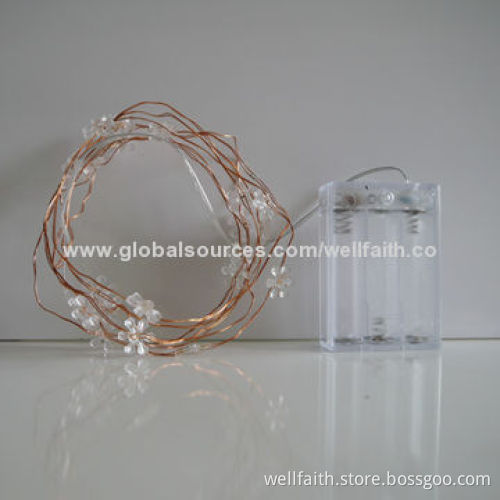 CE & RoHS battery operated micro LED copper string light